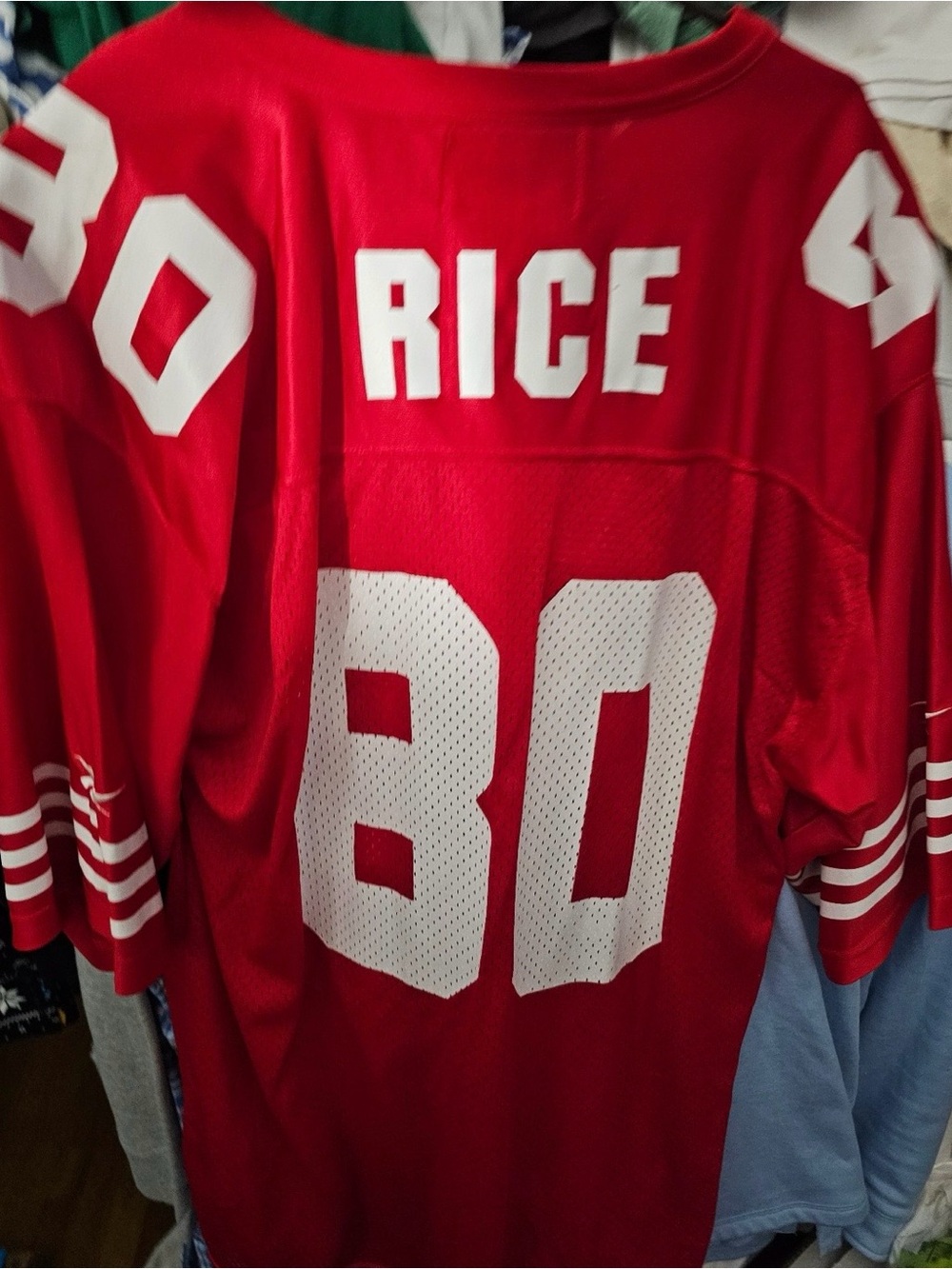Reebok Red NFL 49ers Jersey Jerry RICE 80